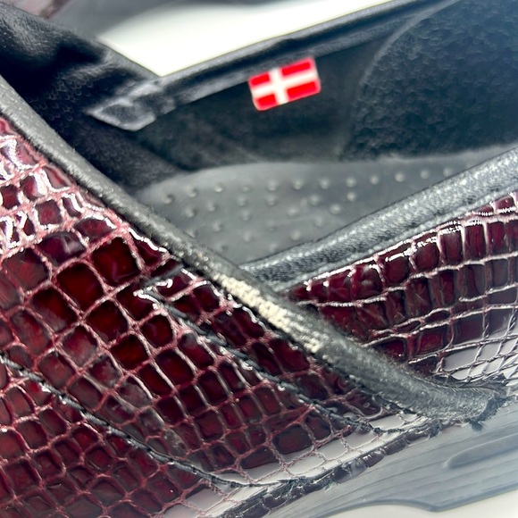 SANITA The Original Danish Clogs Burgundy Croc Embossed Leather EU Size … - Picture 9 of 11